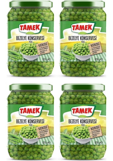 Tamek Bezelye Konserve Cam 4 x 670 G
