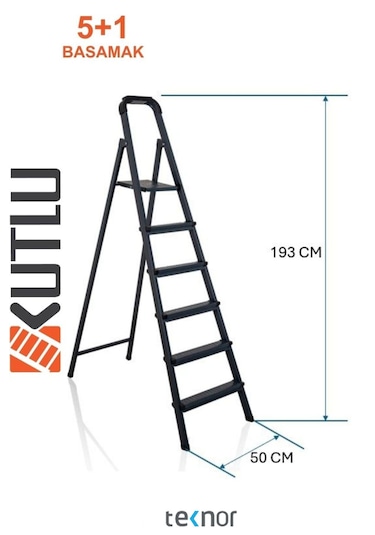 Kutlu 5+1 Metal Merdiven