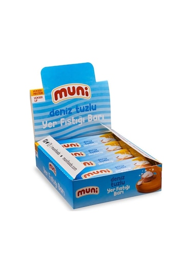 Muni Deniz Tuzlu Yer Fıstığı Barı 12 x 40 G