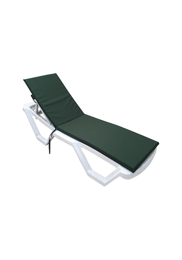 Mirzade Standart Fermuarlı Şezlong Minderi Su Geçirmez Kumaş-koyu Yeşil