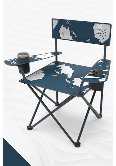 Perilla Qufi Katlanır Kamp Piknik Sandalyesi Rejisör Koltuğu - Mavi Mavi