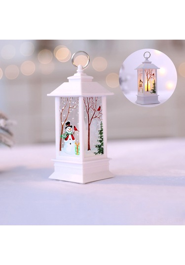 Symbee Küçük Beyaz Kar Tanrısı Simülasyon Alev Led Lambası - Noel Partisi Dekorasyonu Masaüstü Süs - Güvenli Düşük Enerji Tüketimi Diğer