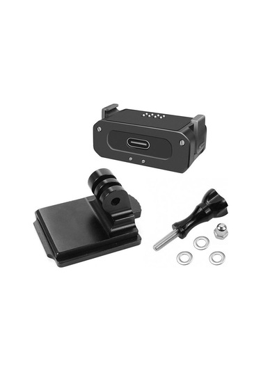 Djı Osmo Action 2 Kamera Manyetik Şarj Tabanı İçin 1/4 İnç Ve Arri Delikli, Özellik: Set A Siyah