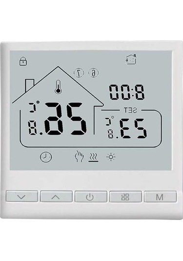 Pazly Wi-fi Akıllı Termostat - 5+2 Programlı Su Isıtma, Beyaz, Kompakt Design