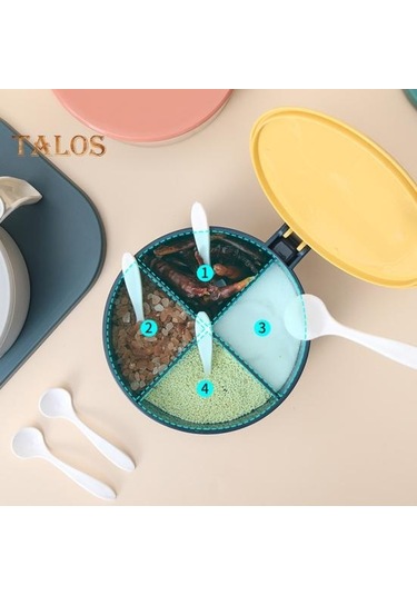 Pembe Kapaklı Baharat Kutusu İskandinav Tarzı 4 Bölmeli Kullanımı Kolay Kokusuz Kolay Tutulan Baharat Kutusu Ev Gereçleri Pembe