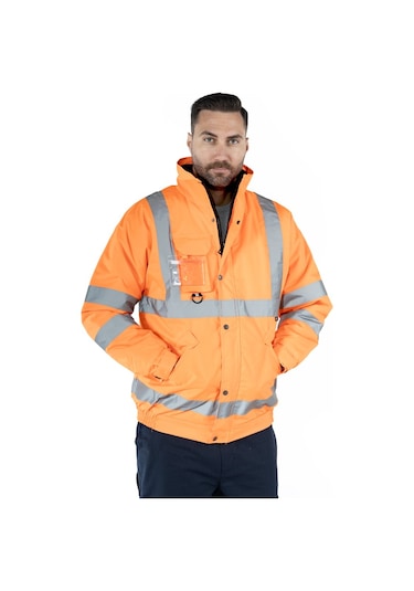 Hi-vis İş Montu Turuncu