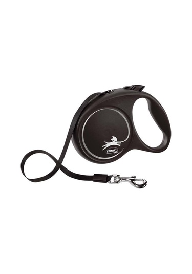 Flexi Siyah Seri Small 5 Mt Şerit Otomatik Tasma Siyah S Siyah