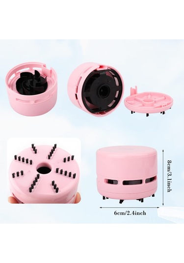 Xindoker Tenwın Taşınabilir Mini Elektrikli Süpürge - Araç Ve Masa Temizliği İçin Tw8050 Pembe Model