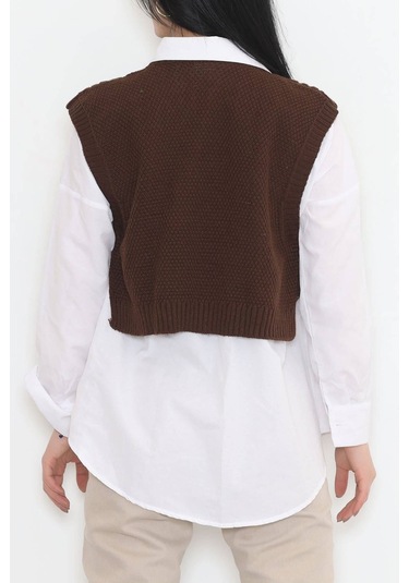 Bensu Store - Püsküllü Süveter Kahve - 355.1577. 001