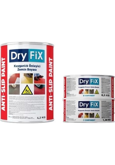 Dryfix Anti Slip Paint Kayganlık Önleyici Zemin Boyası 6 Kg Beyaz 6 KG