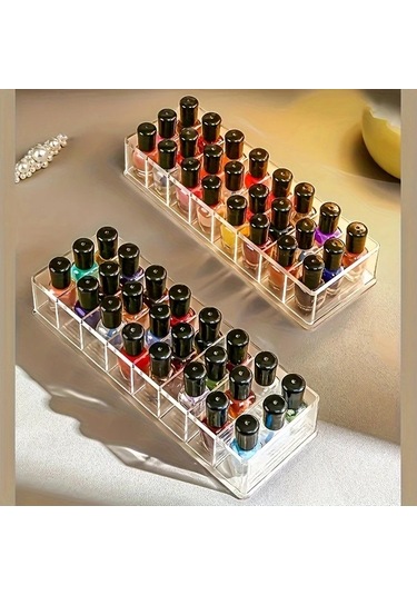 Xuweiwei Transparan Tezgah Üstü Plastik Hafif Makyaj Organizatörü Saklama Standı Şeffaf