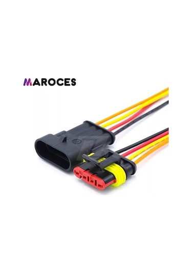 Maroces 4 Lü Su Geçirmez Dörtlü Konnektör Söket Waterproof
