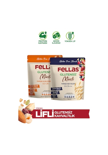 Fellas Kırmızı Meyveli 270g + Karışık Kuruyemişli 270g
