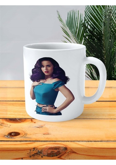 Katy Perry Baskılı Kupa Bardak Kişiye Özel Model 1 Çok Renkli