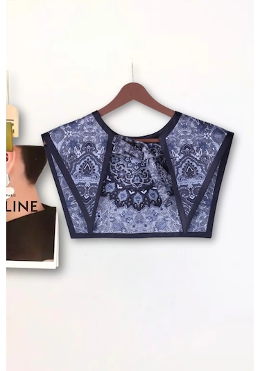 Walkenzo Bohem Stil Etnik Desenli Kadın Omuz Şalı Siyah