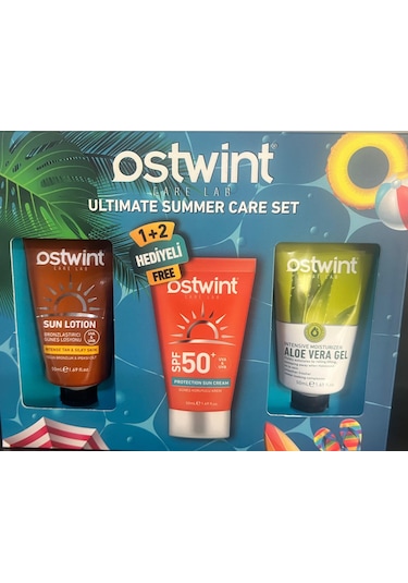 Ostwint Bronzlaştırıcı Güneş Losyonu 50 ML + Güneş Koruyucu Krem 50 ML + Aloe Vera Gel 50 ML