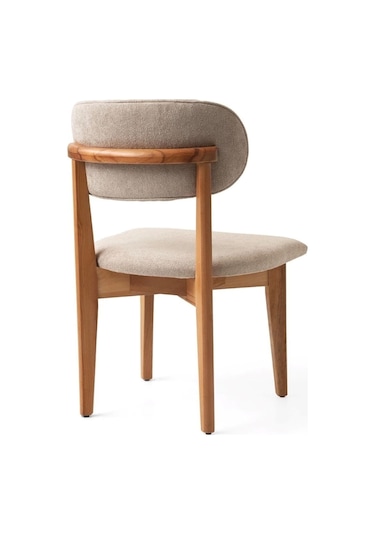 Polo Krem Teddy Natural Ahşap Bohem Sandalye