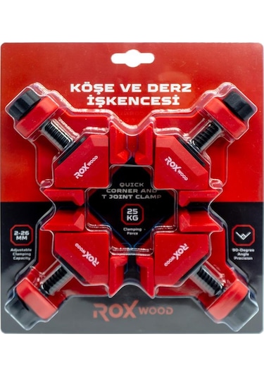 Rox Wood 0302 Köşe Ve T-tipi Bağlantı Hızlı İşkence Seti 2-26 Mm