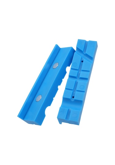 Lemestar Pense Mengene Çeneleri İçin 2 Adet Manyetik Koruma Şeridi, Mengene Çeneleri İçin Kayma Mavi