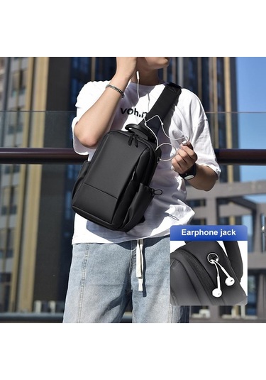 Sones Oumantu 908 Çok İşlevli Su Geçirmez İş Göğüs Çantası Büyük Kapasiteli Omuz Çantası Yeşil