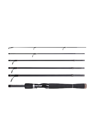 Lemestar Kompakt Seyahat İçin 6 Bölümlü 2.1m Karbon Fiber Ultra Hafif Spinning/casting Olta Kamışı Taşıma Çantasıyla