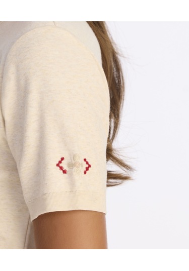 Yargıcı Nakış Detaylı Triko 25kktr2008x 027 Bej