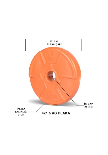 Ecgspor Özel Seri 1.5 Kg Turuncu Plaka-4 Adet