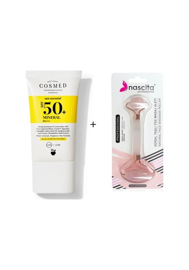 Cosmed Mineral 50 Spf 40 Ml Yüz Güneş Kremi + Nascita Yüz Masaj Aleti - 50