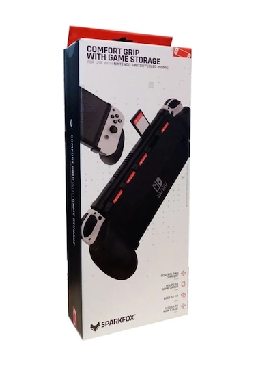 Nintendo Oled Ek Oyun Kart Depolama Alanlı Rubber Grip
