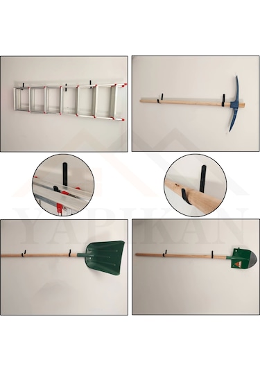 Beyaz Çelik Duvar Askısı Büyük Boy - Bisiklet Askı Aparatı - Banyo Havlu Bornoz Askısı