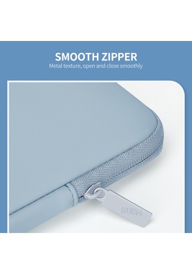 Bubm 11/12 İnç Uyumlu Dizüstü Bilgisayar/tablet Saklama Çantası Su Geçirmez Çizilmeye Dayanıklı Çanta Kalınlaştırılmış Astarlı Düz Fermuarlı Mavi MAVİ