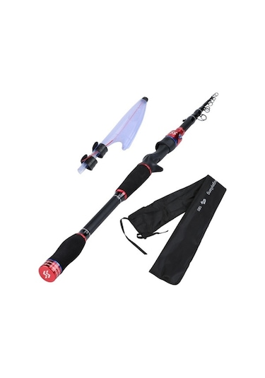 Novahub Cnc Karbon Fiber Seyahat Balıkçılık Olta Kamışı 1.8m/2.1m/2.4m Baitcasting, Hızlı Hareketli, Dayanıklı, Rahat Kullanım 2.1 M