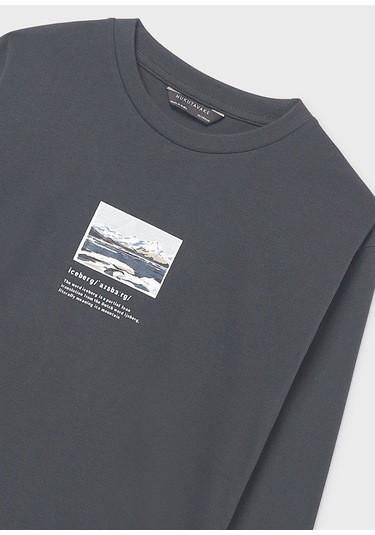 Mayoral Erkek Çocuk Uzun Kollu T-shirt 7011 Gri