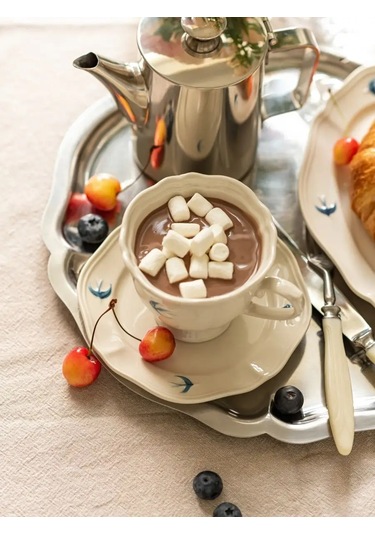 Roomi 250 Ml Seramik Kupa, Biblo Desenli, Elde Boyanmış 165259565 Yeşil