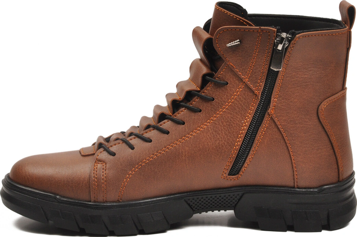 Taba İçi Polarlı Kaymaz Fermuarlı Erkek Bot 660 M Taba