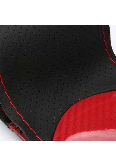 Novahub Kırmızı 38cm Direksiyon Kılıfı: Katlanabilir, Rahat Tutuşlu, Dekoratif, Mikrofiber Sahte Deri Kırmızı