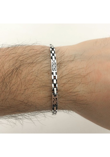 Takıhan 925 Ayar Gümüş Erkek Bileklik Gümüş