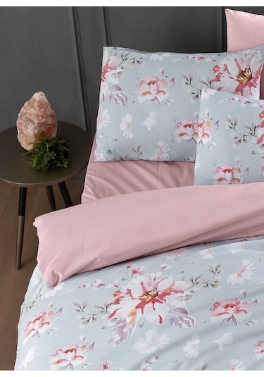 Mystory Home Rose Lastikli Çarşaflı Çift Kişilik Nevresim Takımı