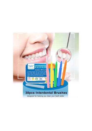 Wezone Yumuşak Kıllı Diş Arası Fırçası - I Tipi, 30 Adet, Aile Kullanımı İçin Uygun, Koruyucu Kapaklı, Pembe 0.6mm