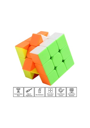 3x3 Profesyonel Kutulu Neon Speed Cube Zeka Sabır Küpü