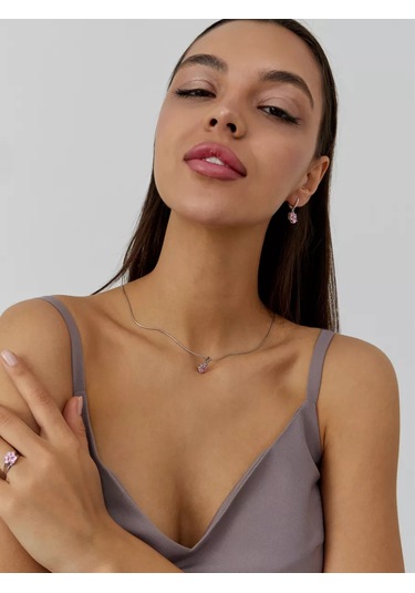 Pavlova Jewelry Pembe Sütaş Taşlı Gümüş Pençe Yüzük 216212953 Pembe