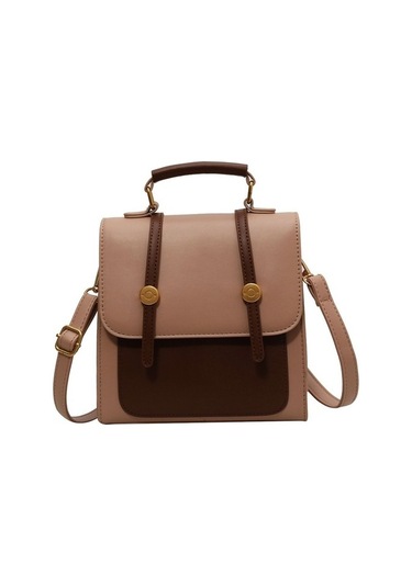 Küçük Çanta Kadın Sırt Çantası Okul Çantası El Çantası U7d5g5 Kahverengi - Siyah