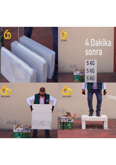 Somafix 60 Saniye 2 Li Kullanım Poliüretan Yapıştırma Köpüğü S937