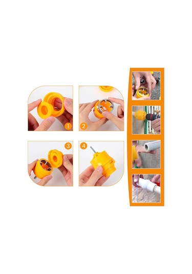 6425 Pvc Pprc Boru İçin İç Ve Dış Diş Açma Aparatı Seti 9 Parça