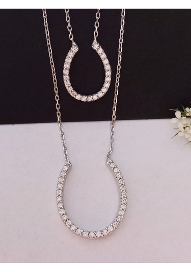 Gümüş Anne Kız Ikili Iyi Şans Kolyesi Trend Kadın Hediye