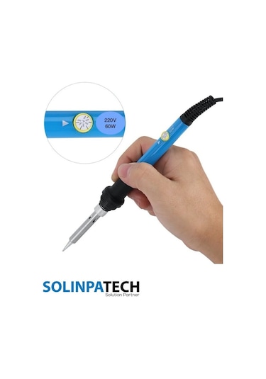 60W Sıcaklık Ayarlı Kalem Havya Stand Lehim Bant Lehim Pastası Seti