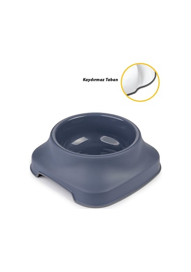 Pribor Kedi Köpek Mama Ve Su Kabı 2 Lt Silikon Kaydırmaz Taban Mavi