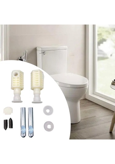 Suntek Klozet Oturağı Vidası 400kg Yük Kapasitesi Donanımı Uzatılmış Yan Montajlı