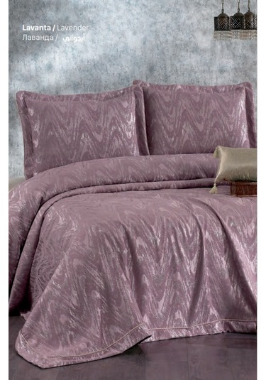Güzide Ev Modası Modern Yatak Örtüsü Ahenk Lavanta Diğer