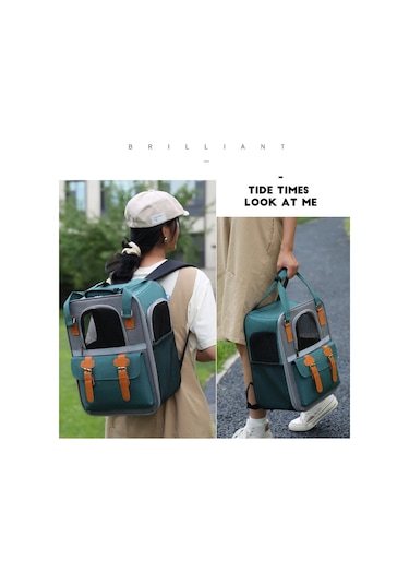 Cbtx Açık Taşınabilir Omuz Evcil Hayvan Sırt Çantası El Katlanabilir Nefes Alabilir Kedi Çantası Stil 6 Turuncu